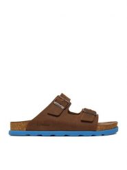 Rieker Klapki CEO-21190-28 Brązowy. Brązowe klapki męskie Rieker, bez wzorów, z nubiku, bez zapięcia. Za 359.99 zł.