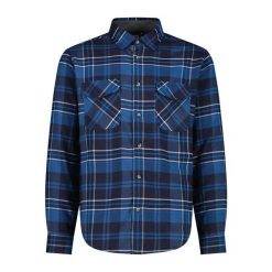 Koszula z długim rękawem CMP. Niebieskie koszule męskie CMP, xl, bez wzorów, z syntetyku, bez kołnierzyka, bez ramiączek. Za 253.00 zł.