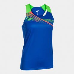 Funkcjonalny T-shirt Joma Elite X dla Kobiet - Oddychający i Lekki. Niebieskie t-shirty damskie Joma, bez wzorów, z elastanu, bez kołnierzyka, bez ramiączek. W wyprzedaży za 120.45 zł.