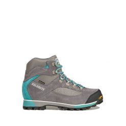 Buty trekkingowe damskie DOLOMITE ZERNEZ GTX szare turkusowe. Szare obuwie trekkingowe damskie Dolomite, bez zapięcia. W wyprzedaży za 520.00 zł.