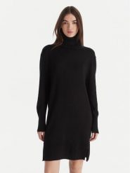 BOSS Sukienka dzianinowa C_Feringatessa 50550493 Czarny Relaxed Fit. Czarne sukienki damskie Boss, xs, bez wzorów, z dzianiny, bez kołnierzyka, bez ramiączek. Za 799.99 zł.