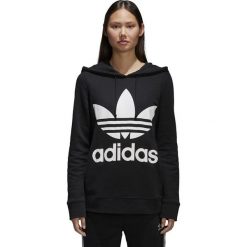 BLUZA Z KAPTUREM ADIDAS TREFOIL (30). Żółte bluzy damskie Adidas, bez wzorów, sportowe, bez ramiączek, z kapturem. W wyprzedaży za 259.99 zł.
