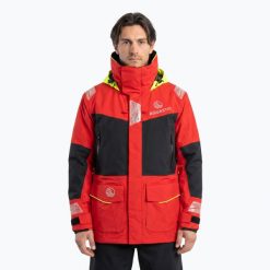 Kurtka żeglaska męska AQUASTIC Outrun 15 000/15 000. Czerwone kurtki sportowe męskie AQUASTIC, l, bez wzorów, z materiału, bez kaptura, na fitness i siłownię. Za 899.99 zł.