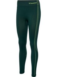 Damskie legginsy bezszwowe Hummel Zone. Zielone legginsy damskie Hummel, bez wzorów, z materiału. Za 178.35 zł.