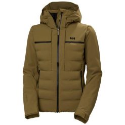 Damska kurtka narciarska Helly Hansen Alphelia Elevate. Brązowe kurtki sportowe damskie Helly Hansen, bez wzorów, bez ramiączek, bez kaptura, narciarskie. W wyprzedaży za 1,919.20 zł.