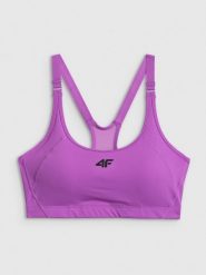 4F Biustonosz treningowy ze średnim wsparciem damski - różowy XS. Czerwone bielizna sportowa damska 4F, xs, bez wzorów, z gumy. Za 129.99 zł.