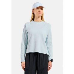 Bluza damska ODLO Mid layer CUBIC. Niebieskie bluzy damskie ODLO, bez wzorów, bez ramiączek, bez kaptura. Za 269.99 zł.