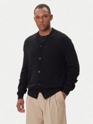 Armani Exchange Kardigan XM001914 AF14008 UC001 Czarny Regular Fit. Czarne swetry męskie Armani Exchange, m, bez wzorów, z bawełny, bez kołnierzyka, bez ramiączek. Za 659.99 zł.