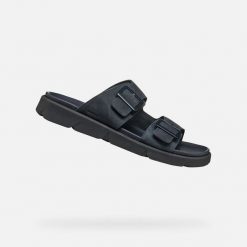 Sandały GEOX U XAND 2S Niebieski. Niebieskie sandały męskie Geox, na lato, bez wzorów, ze skóry, bez zapięcia. Za 332.99 zł.