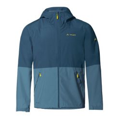 Kurtka przeciwdeszczowa męska Vaude Neyland 2.5L Jacket. Zielone kurtki męskie Vaude, l, bez wzorów, z softshellu, bez kaptura, trekkingowe. Za 513.99 zł.