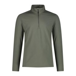 Golf męski techniczny CMP 30L1097. Zielone swetry męskie CMP, l, bez wzorów, z materiału, sportowe, bez kołnierzyka, bez ramiączek. Za 159.99 zł.