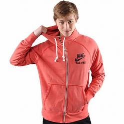 Bluza sportowa męska Nike 523994657. Czerwone bluzy sportowe męskie Nike, l, bez wzorów, z kapturem. Za 286.00 zł.