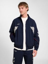 Kurtka z dresu Hummel World 26. Niebieskie kurtki sportowe damskie Hummel, l, bez wzorów, z dresówki, bez ramiączek, bez kaptura, do biegania. Za 299.00 zł.