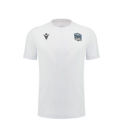 Koszulka Glasgow Warriors Travel 2024/25. Białe koszulki sportowe męskie Macron, bez wzorów, bez ramiączek, do koszykówki. Za 281.00 zł.