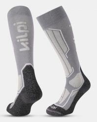 Podkolanówki narciarskie unisex Kilpi RACER-U. Szare skarpety męskie Kilpi, bez wzorów, z wełny. Za 112.21 zł.