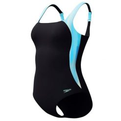 Strój kąpielowy jednoczęściowy damski na basen Speedo Square LunaLustre. Czarne stroje kąpielowe damskie Speedo, s, bez wzorów. Za 454.08 zł.