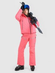 4F Spodnie narciarskie membrana 15000 damskie - różowe XL. Czerwone spodnie materiałowe damskie 4F, na zimę, bez wzorów, z materiału. Za 799.99 zł.