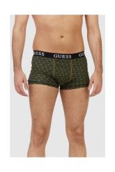 GUESS Zielone i morskie bokserki męskie 3 pack. Zielone bokserki męskie Guess, z aplikacjami, z bawełny. W wyprzedaży za 99.99 zł.