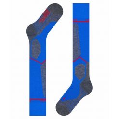 Podkolanówki Falke SK4 Energizer. Niebieskie skarpety męskie Falke, bez wzorów. Za 223.00 zł.