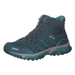 Buty turystyczne damskie Meindl Finale Lady Mid z membraną Gore -Tex. Niebieskie obuwie trekkingowe damskie MEINDL, z gore-texu, bez zapięcia. W wyprzedaży za 769.30 zł.