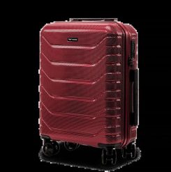 Walizka kabinowa Wings CRAKE 20" WINE RED. Czerwone walizki damskie Wings, bez wzorów, z materiału, duże. Za 160.93 zł.