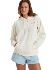 Bluza z kapturem dla Kobiety SATURDAZE. Białe bluzy damskie Roxy, s, bez wzorów, z bawełny, bez ramiączek, z kapturem. Za 189.99 zł.