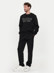 Guess Bluza M4YQ08 K9Z21 Czarny Regular Fit. Czarne bluzy męskie Guess, m, z aplikacjami, z syntetyku, bez ramiączek, bez kaptura. Za 169.99 zł.