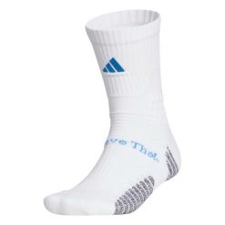 Skarpetki adidas AE. Białe skarpetki damskie Adidas, bez wzorów, z materiału. Za 124.00 zł.