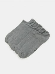 Skarpetki stopki OEKO-TEX 5 pack - szary. Szare skarpety męskie Sinsay, bez wzorów. Za 15.99 zł.