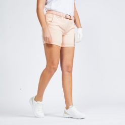 Spodenki do golfa chino damskie Inesis MW500. Czerwone spódnice damskie INESIS, l, bez wzorów, z bawełny, sportowe, sportowe. W wyprzedaży za 69.99 zł.