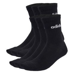 Skarpety Linear Crew Socks Cushioned 6 Pair Pack. Białe skarpety męskie Adidas, bez wzorów. Za 79.95 zł.