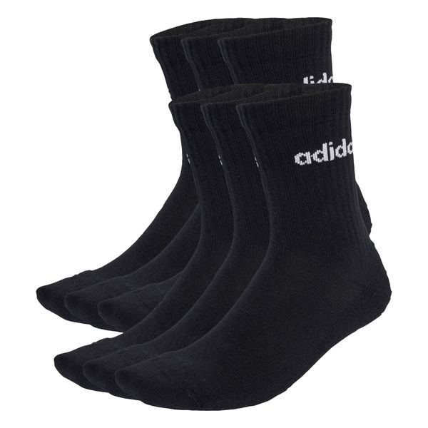 Skarpety Linear Crew Socks Cushioned 6 Pair Pack. Białe skarpetki damskie Adidas, bez wzorów. Za 79.95 zł.