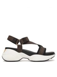 MICHAEL Michael Kors Sandały Bowie Sandal 43S6BWFA1B Brązowy. Brązowe sandały damskie MICHAEL Michael Kors, bez wzorów, ze skóry, bez obcasa, na płaskiej podeszwie, bez zapięcia. Za 739.99 zł.