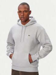 Lacoste Bluza SH8863 Szary jasny Relaxed Fit. Szare bluzy męskie Lacoste, m, bez wzorów, z bawełny, bez ramiączek, bez kaptura. Za 639.99 zł.