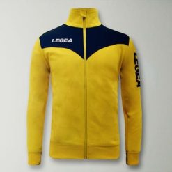 Kurtka treningowa junior Peru Specjal żółto-niebieska. Niebieskie kurtki męskie Legea, m, bez wzorów, bez kaptura. Za 72.00 zł.