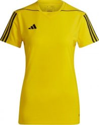 Koszulka damska adidas Tiro 23 League Jersey żółta HR4614 XS. Żółte bluzki damskie Adidas, xs, bez wzorów, z jersey, bez kołnierzyka, bez ramiączek. Za 112.59 zł.