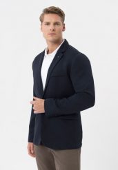 Marynarka jednorzędowa JB-BOND. Garnitury męskie Volcano, l, bez wzorów, z dzianiny, casualowe. Za 319.99 zł.