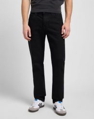 LEE MĘSKIE SPODNIE JEANSOWE WEST BLACK RINSE 112345392 L70W014054. Czarne jeansy męskie Lee, z jeansu. Za 229.99 zł.