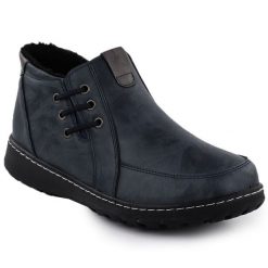 Botki damskie komfortowe granatowe Potocki 25-90349. Botki damskie POTOCKI, bez wzorów, z materiału, bez obcasa, bez zapięcia. Za 139.99 zł.