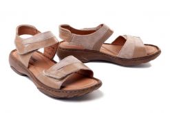 JOSEF SEIBEL 76719 88 200 Debra 19 beige, sandały damskie. Brązowe sandały damskie Josef Seibel, bez wzorów, ze skóry, bez obcasa, bez zapięcia. Za 239.92 zł.
