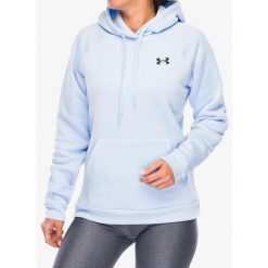 Bluza z kapturem damska Under Armour Armour Fleece Hoodie. Niebieskie bluzy damskie Under Armour, l, bez wzorów, sportowe, bez ramiączek, z kapturem. Za 203.99 zł.