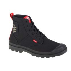 Buty sportowe Sneakersy unisex, Palladium Pampa Hi Army. Czarne obuwie sportowe damskie Palladium, bez wzorów, z gumy, bez zapięcia, trekkingowe. Za 359.99 zł.