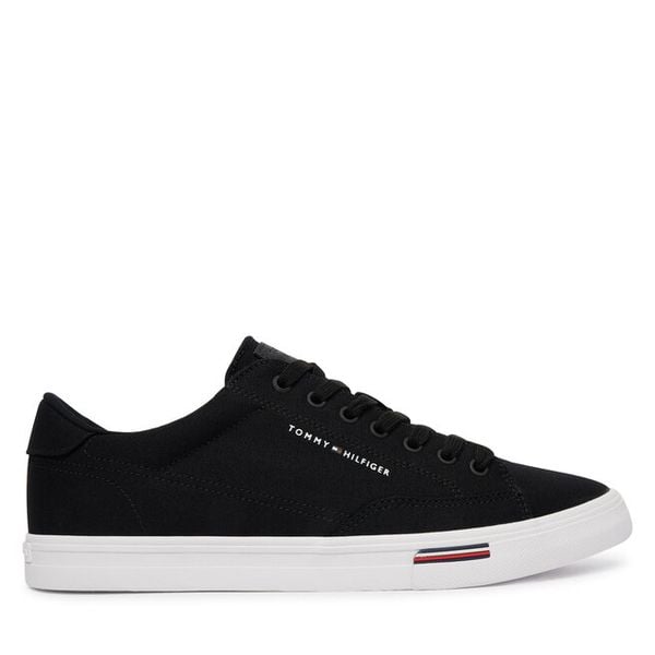 Tenisówki Tommy Hilfiger. Czarne trampki męskie Tommy Hilfiger, bez wzorów, bez zapięcia. Za 188.99 zł.