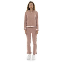 Bluza z kaptur na co dzień na siłownię. Brązowe bluzy damskie LEONE 1947 APPAREL, bez wzorów, z dresówki, sportowe, bez ramiączek, bez kaptura. Za 273.65 zł.