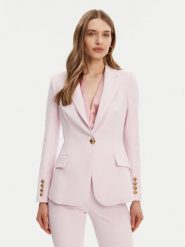 Elisabetta Franchi Marynarka GI-144-51E2-V560 Różowy Regular Fit. Czerwone marynarki i żakiety damskie Elisabetta Franchi, bez wzorów, z syntetyku, bez kołnierzyka, bez ramiączek. Za 1,619.00 zł.