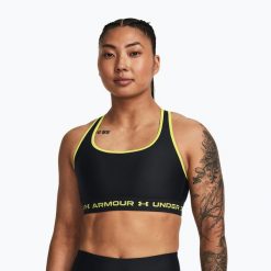 Stanik fitness cardio Under Armour Crossback Mid. Czarne bielizna sportowa damska Under Armour, xs, bez wzorów. Za 73.99 zł.