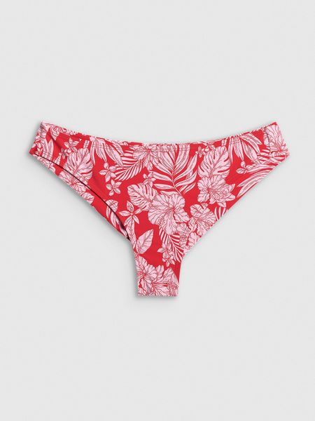 4F Dół od bikini damski - czerwony M. Czerwone bikini 4F, bez wzorów, z materiału. W wyprzedaży za 29.99 zł.