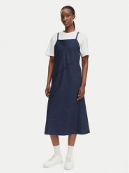 Calvin Klein Jeans Sukienka jeansowa LV047F747G Czarny A-Line Fit. Czarne sukienki damskie Calvin Klein Jeans, m, bez wzorów, z bawełny, bez kołnierzyka, bez ramiączek. Za 529.99 zł.