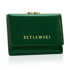 Portfel damski BETLEWSKI ZBPD-BS-14 ZIELONY. Zielone portfele damskie Betlewski, ze skóry. Za 139.99 zł.