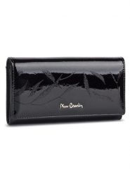 Pierre Cardin Portfel 02 LEAF114 Czarny. Czarne portfele damskie Pierre Cardin, z lakierowanej skóry. Za 149.99 zł.